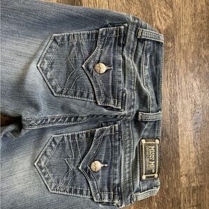 Miss Me Blue Boot Cut Jeans with Classic Fading